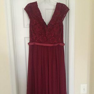 Lace Bodice Red Dress